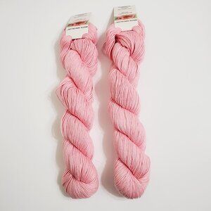 Bristol Yarn Gallery Lyndon Hill Lot of 2 Pima Cotton Silk 102 Pink 50g 218yds